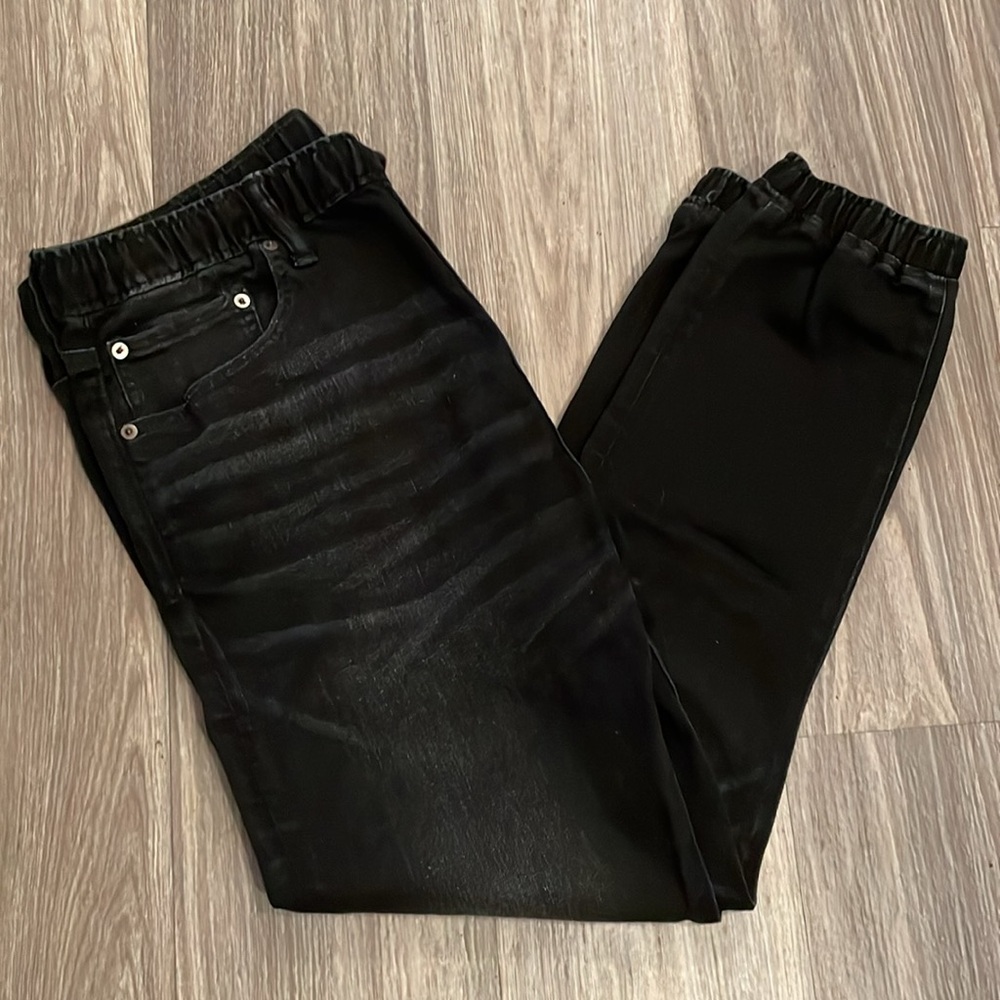 American Eagle Airflex + Men’s Elastic Ankle Cuff Black Jean Pants Size L